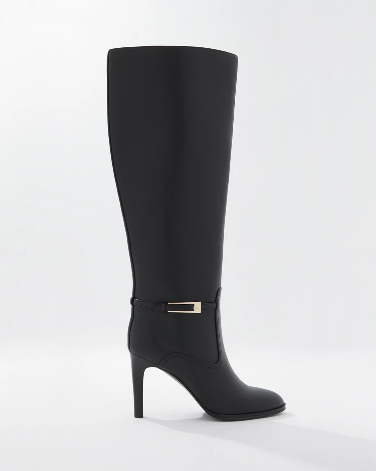 White House Black Market Tall Single Buckle Boots In Black
