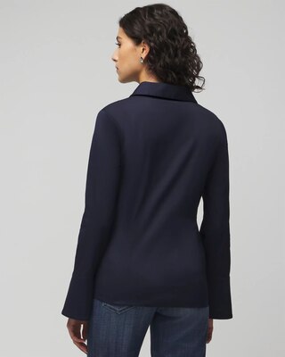 Petite Long Sleeve Twist Poplin Shirt click to view larger image.