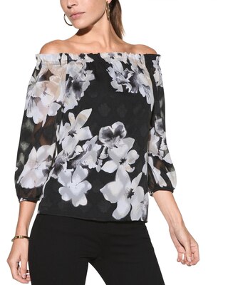 Outlet WHBM Off-The-Shoulder Jacquard Blouse