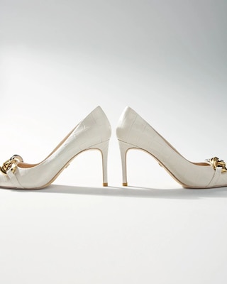 WHBM® Signature Pump with Chain Detail click to view larger image.