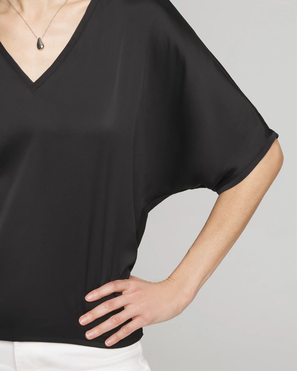Woven Front Tee