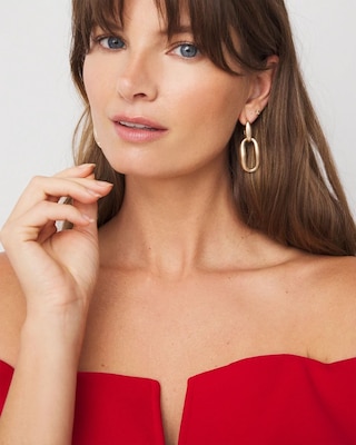 Pillowy Links Drop Earrings click to view larger image.