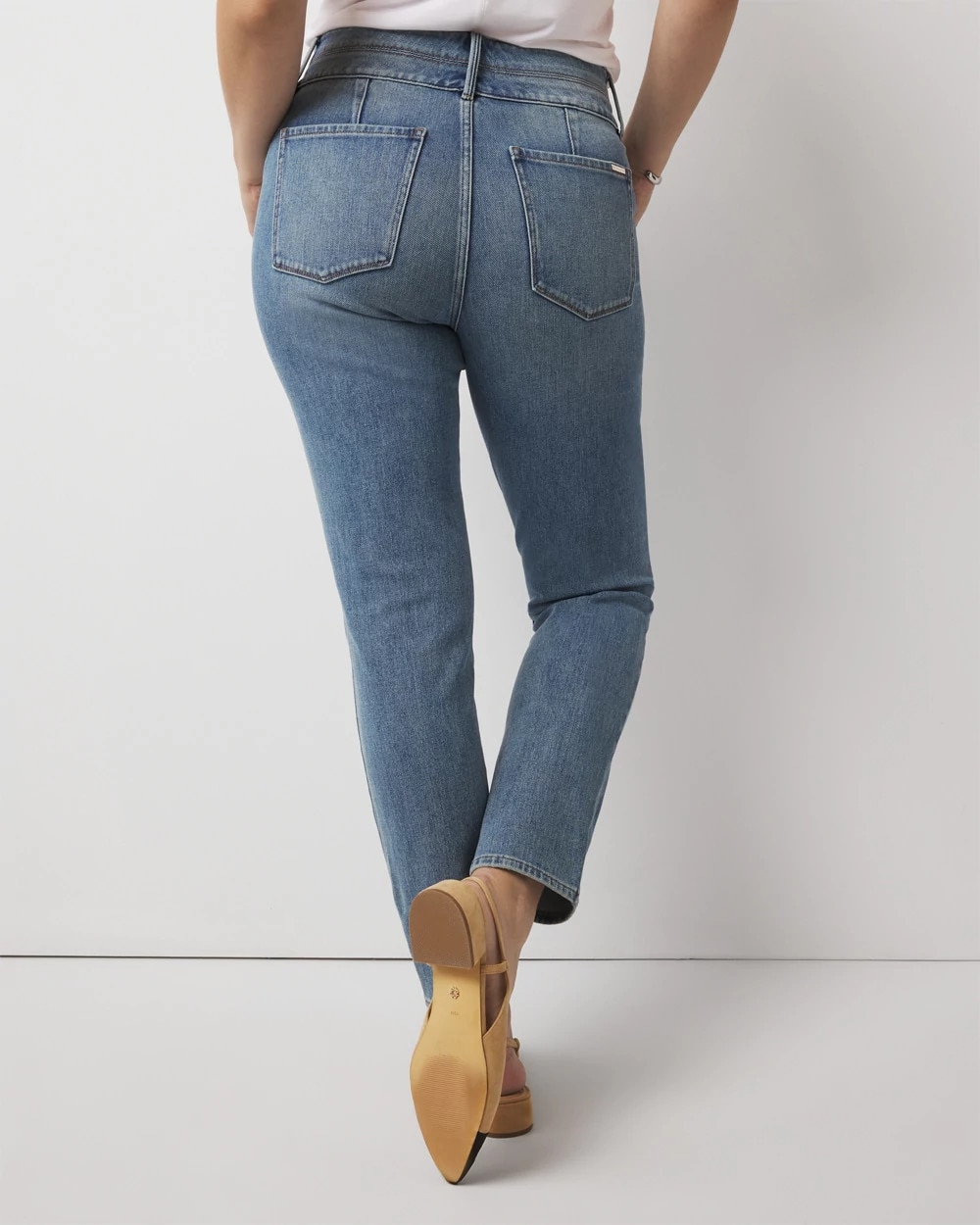 Extra High-Rise Double Waistband Slim Ankle Jeans