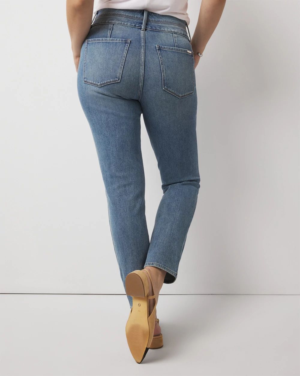 Curvy Extra High-Rise Double Waistband Slim Ankle Jeans
