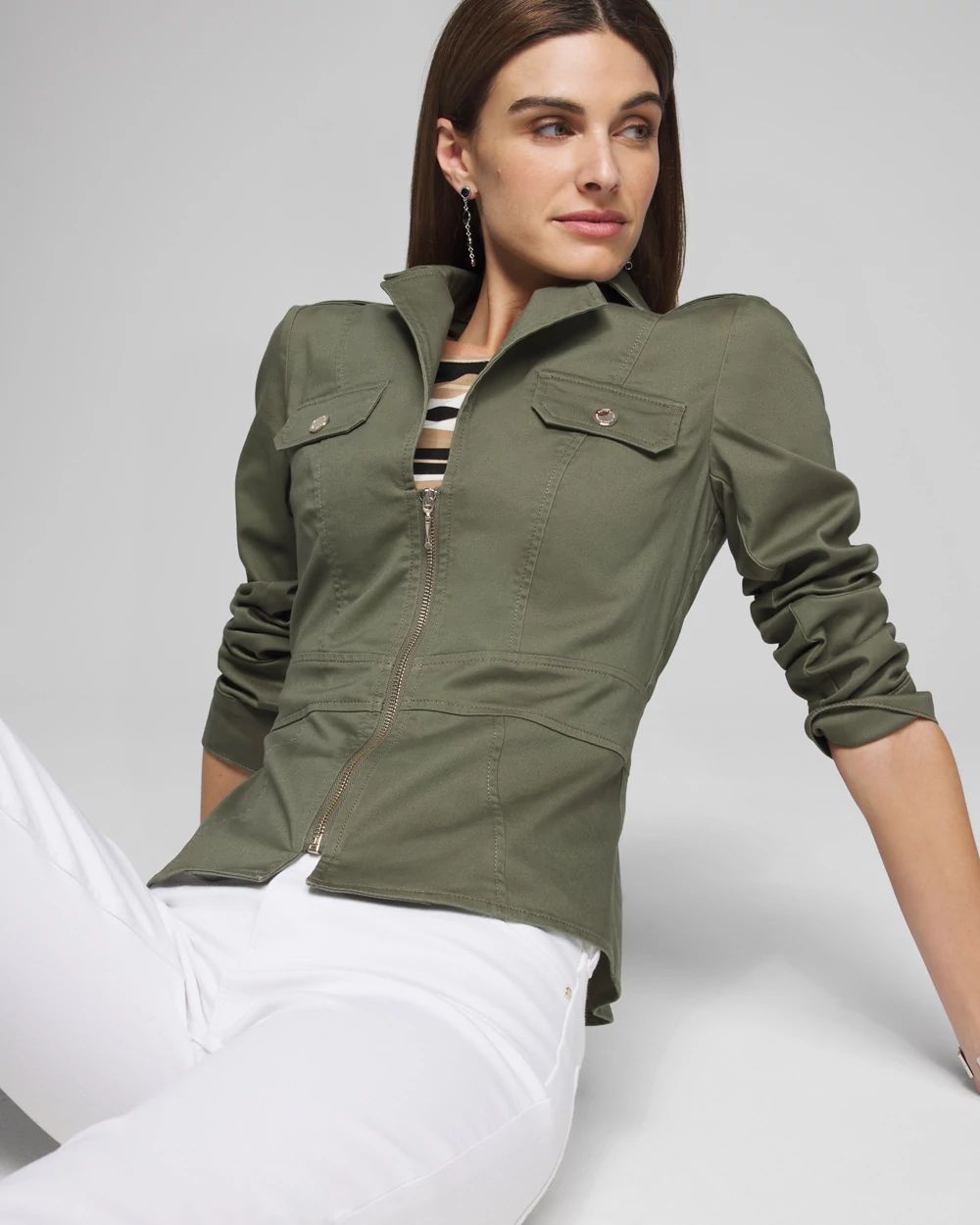 Outlet WHBM Stretch Sateen Jacket click to view larger image.