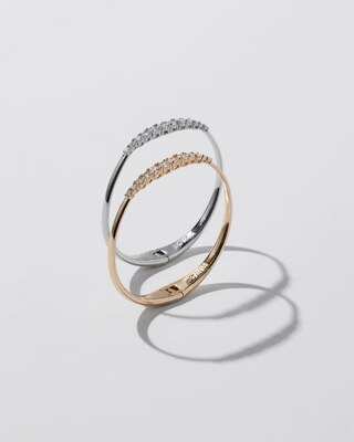2-Pack Gold Silver Hinge Bracelet