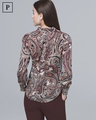 Petite Silk Paisley Shirt