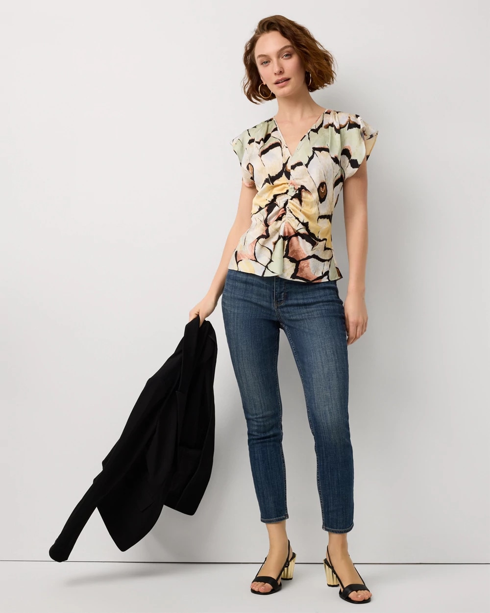 Ruched Satin Shell - image 2