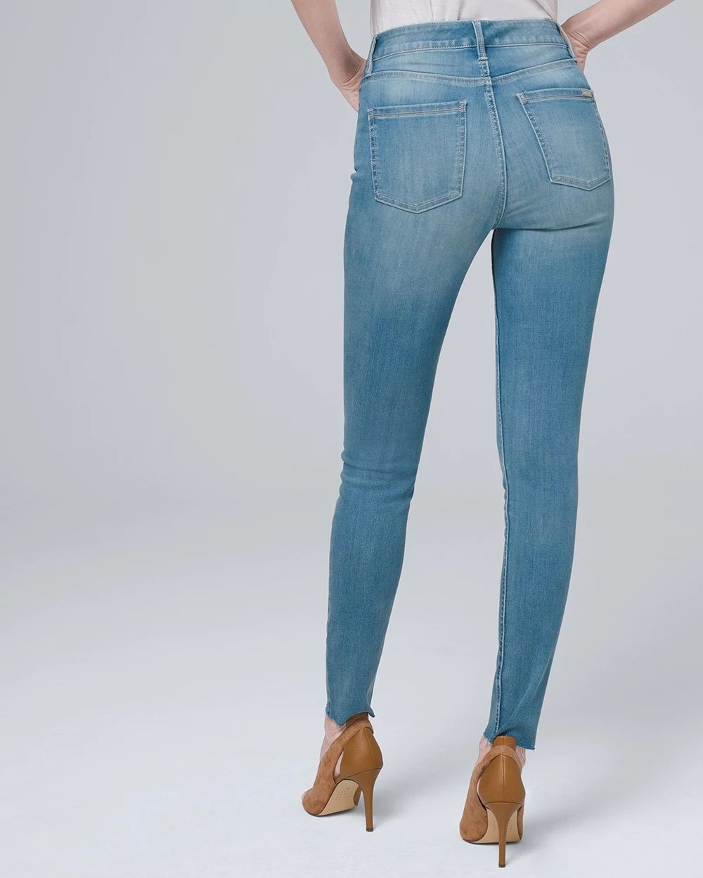 Sculpt High-Rise Raw-Hem Skinny Ankle Jeans click to view larger image.