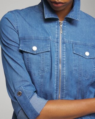 Outlet WHBM Peplum Trucker Jacket