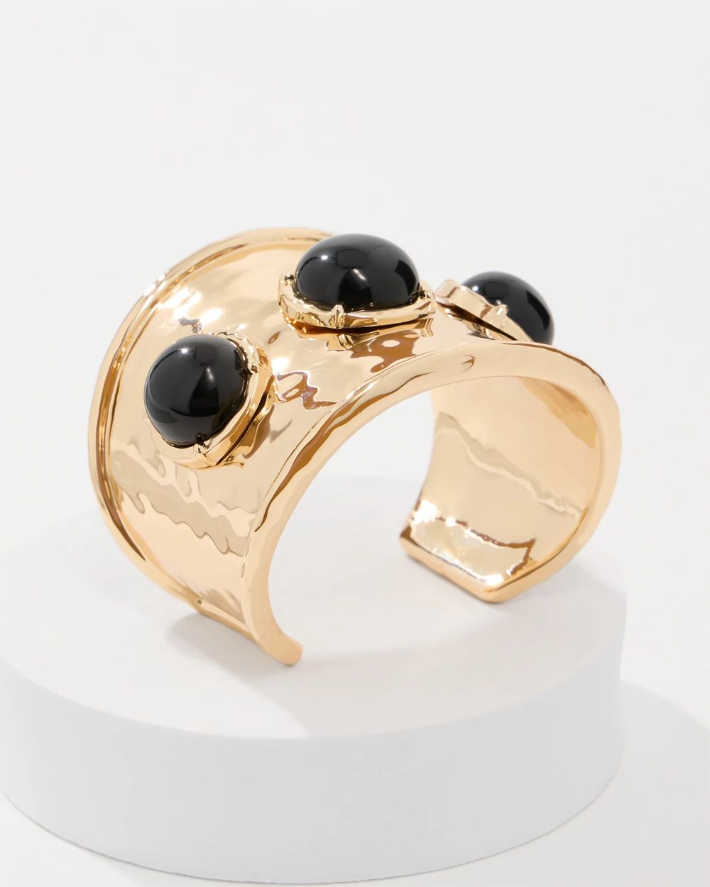 Black Cap Cuff Bracelet click to view larger image.