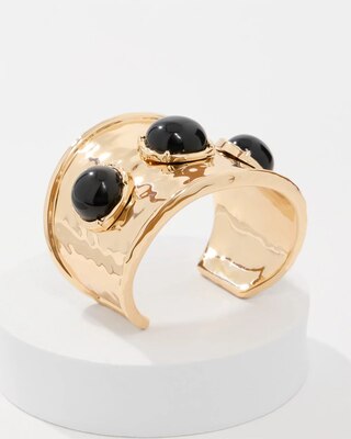 Black Cap Cuff Bracelet click to view larger image.