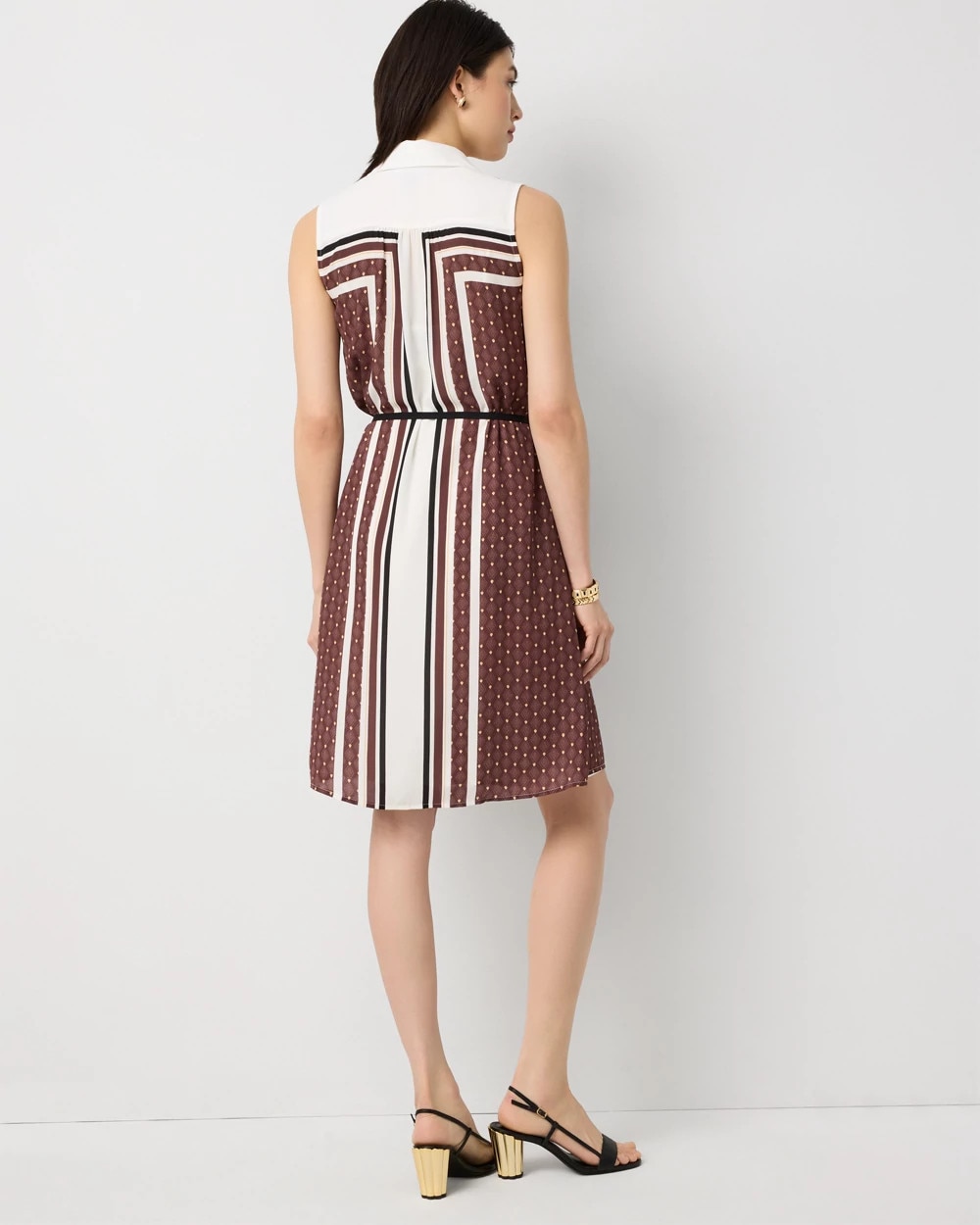 Sleeveless Shirt Dress
