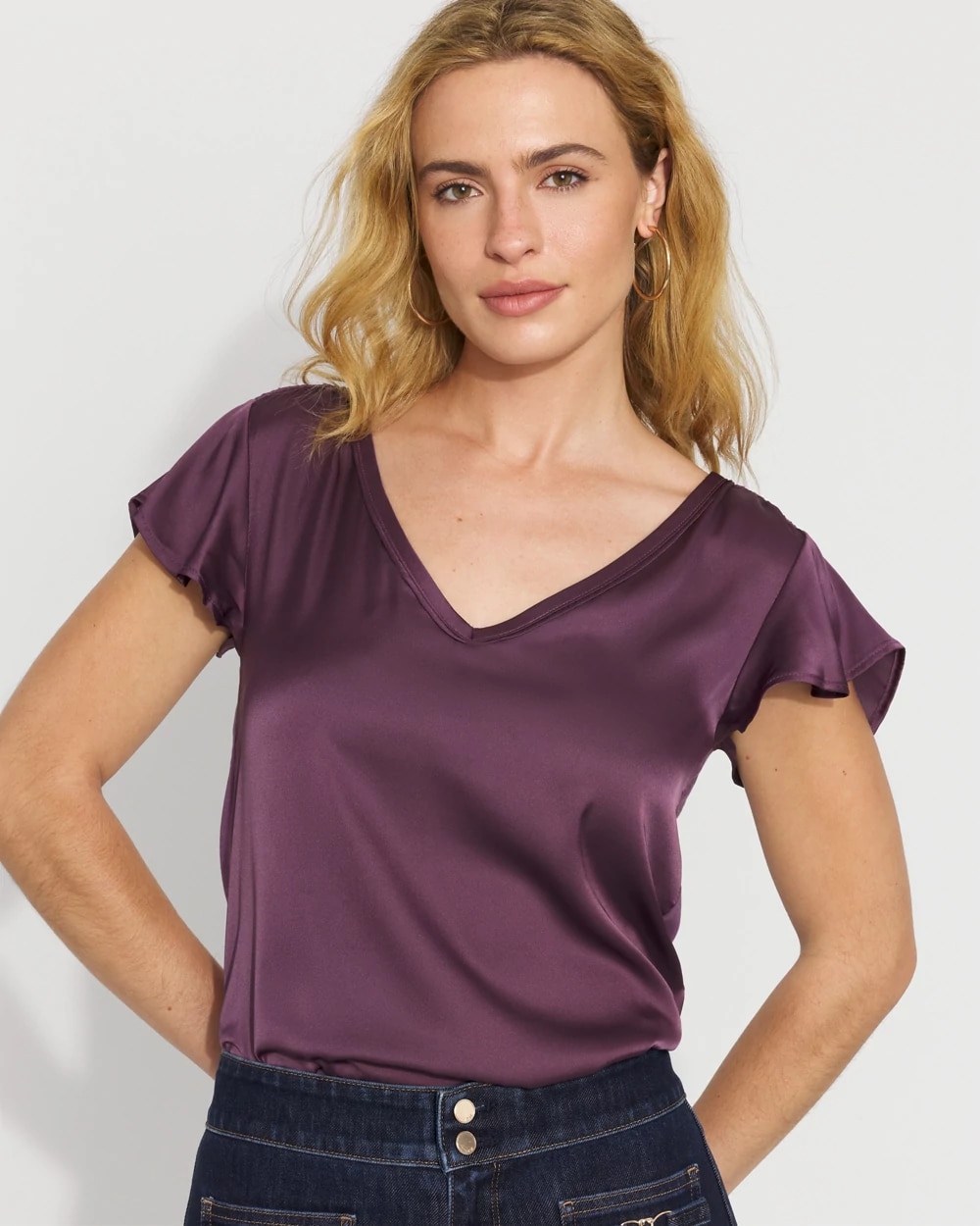 Satin-Front Glamgetter Tee
