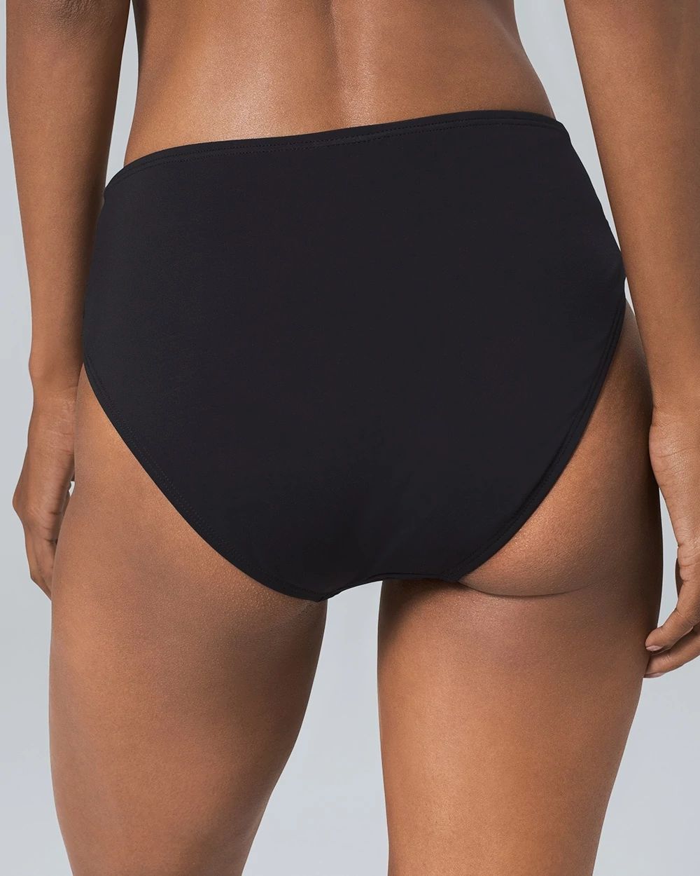 Two-Tone High-Waist Wrap Bikini Bottom