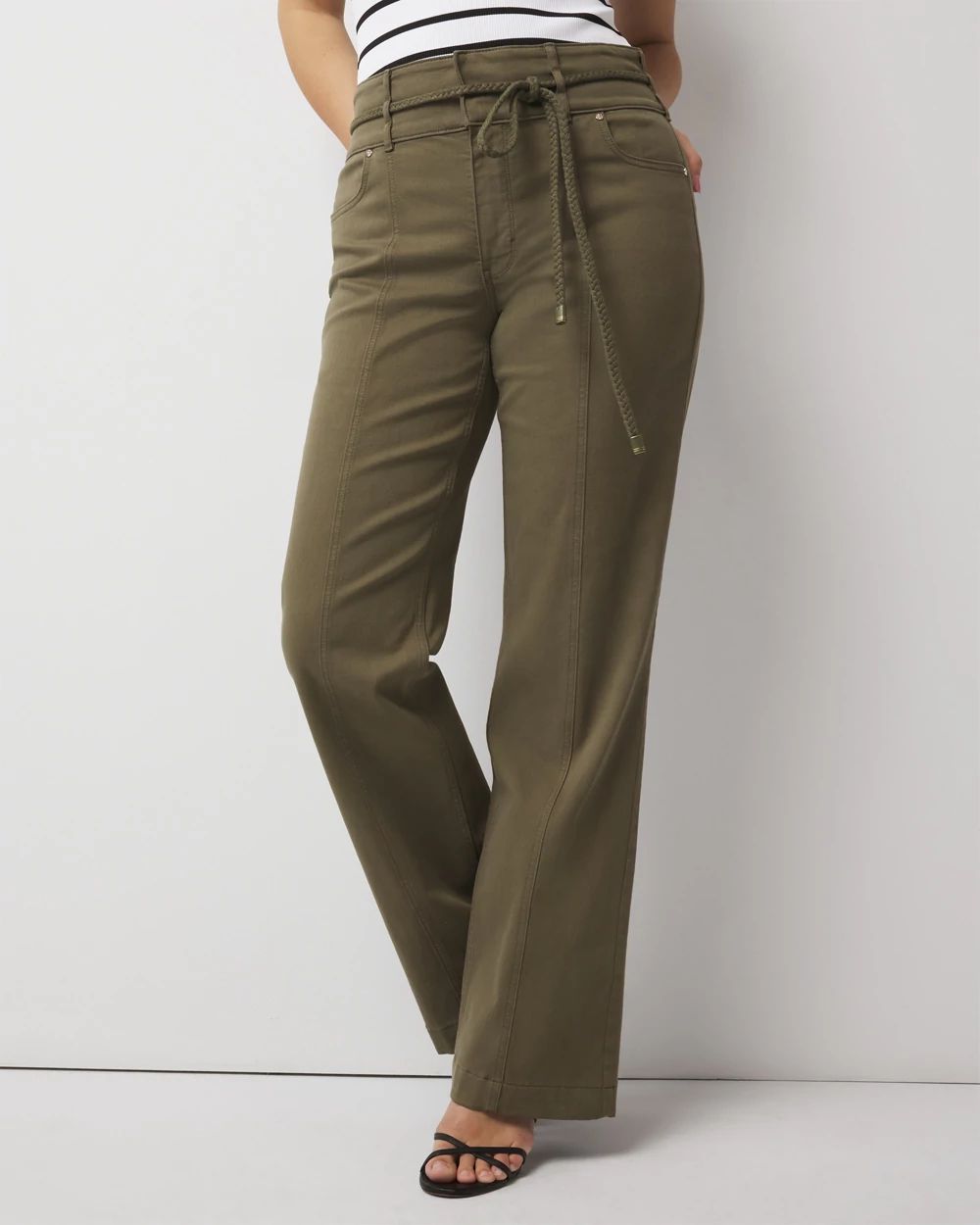 Curvy Extra High-Rise Pret Braided Trouser Pant