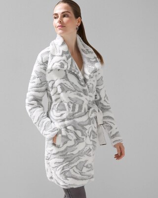 Jacquard Sweater Coat