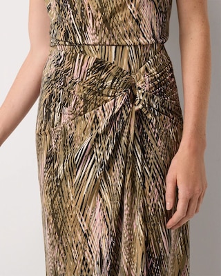 Faux Wrap Midi Skirt click to view larger image.