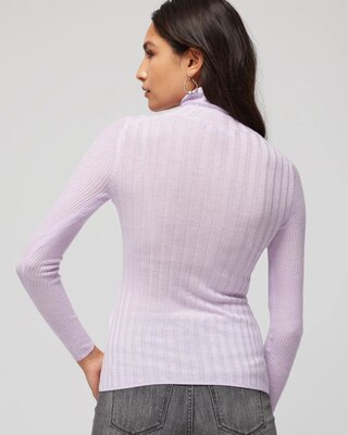 Long Sleeve Cashmere Blend Mockneck