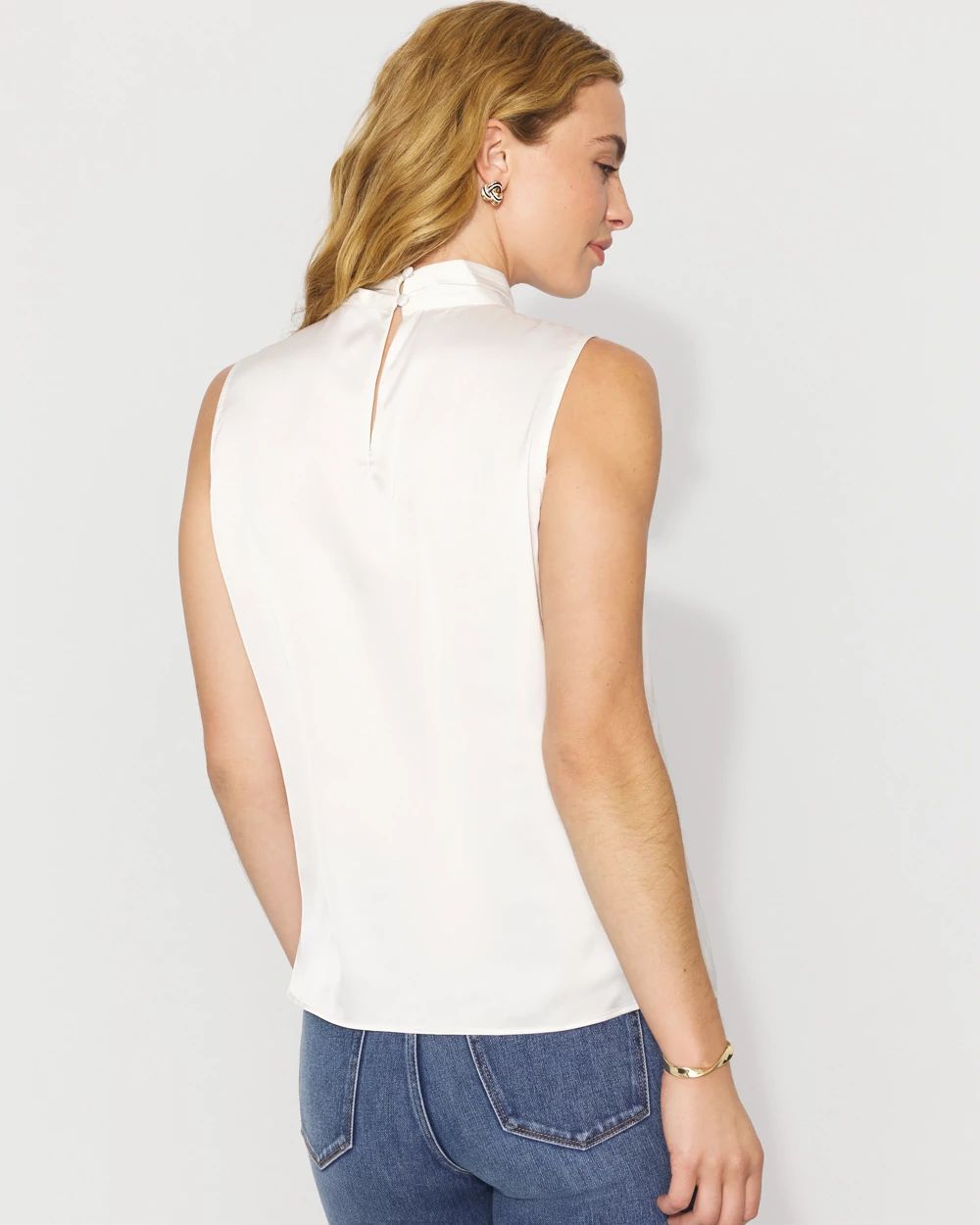 Satin Twist Neck Shell
