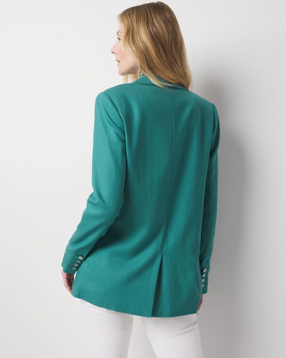 Lyocell-Blend One-Button Blazer
