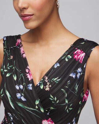 Petite Sleeveless V-Neck Braided Waist Midi Dress