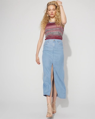 Chain Detail Tencel Maxi Skirt click to view larger image.