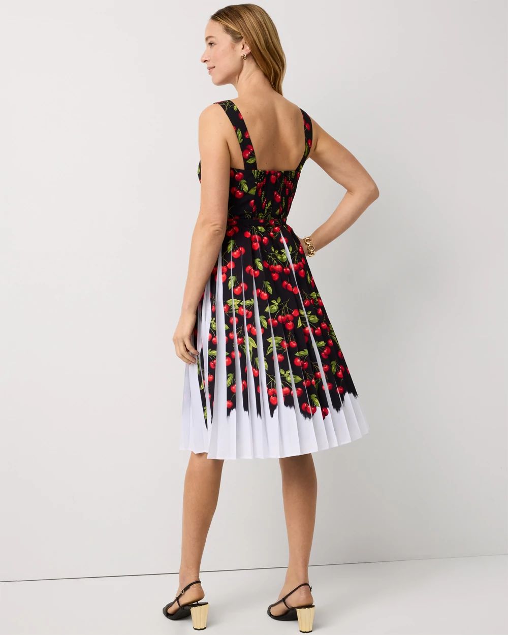 Petite Pleated Midi Dress