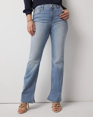 High-Rise Slit Hem Bootcut Jean