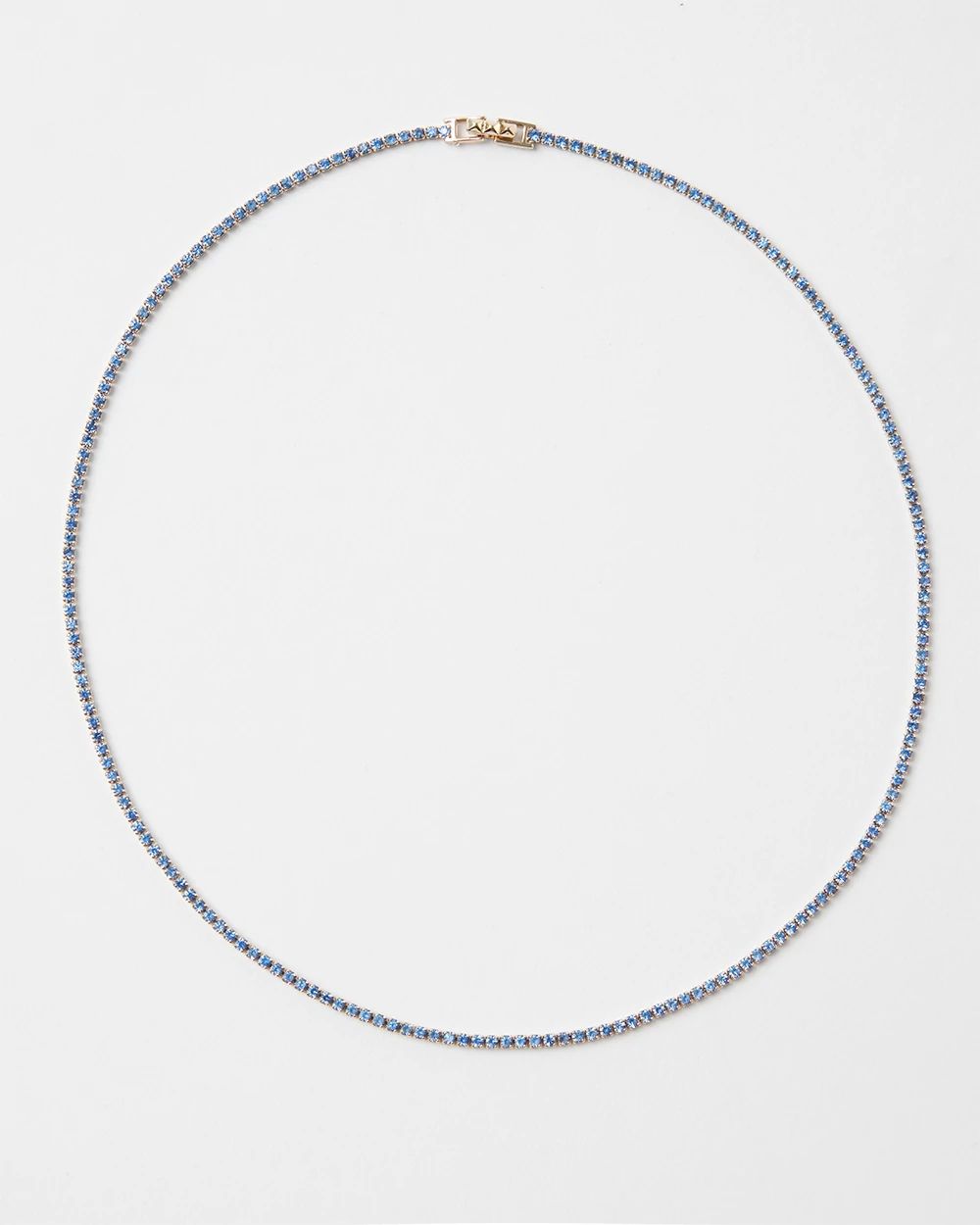 Blue Tennis Necklace