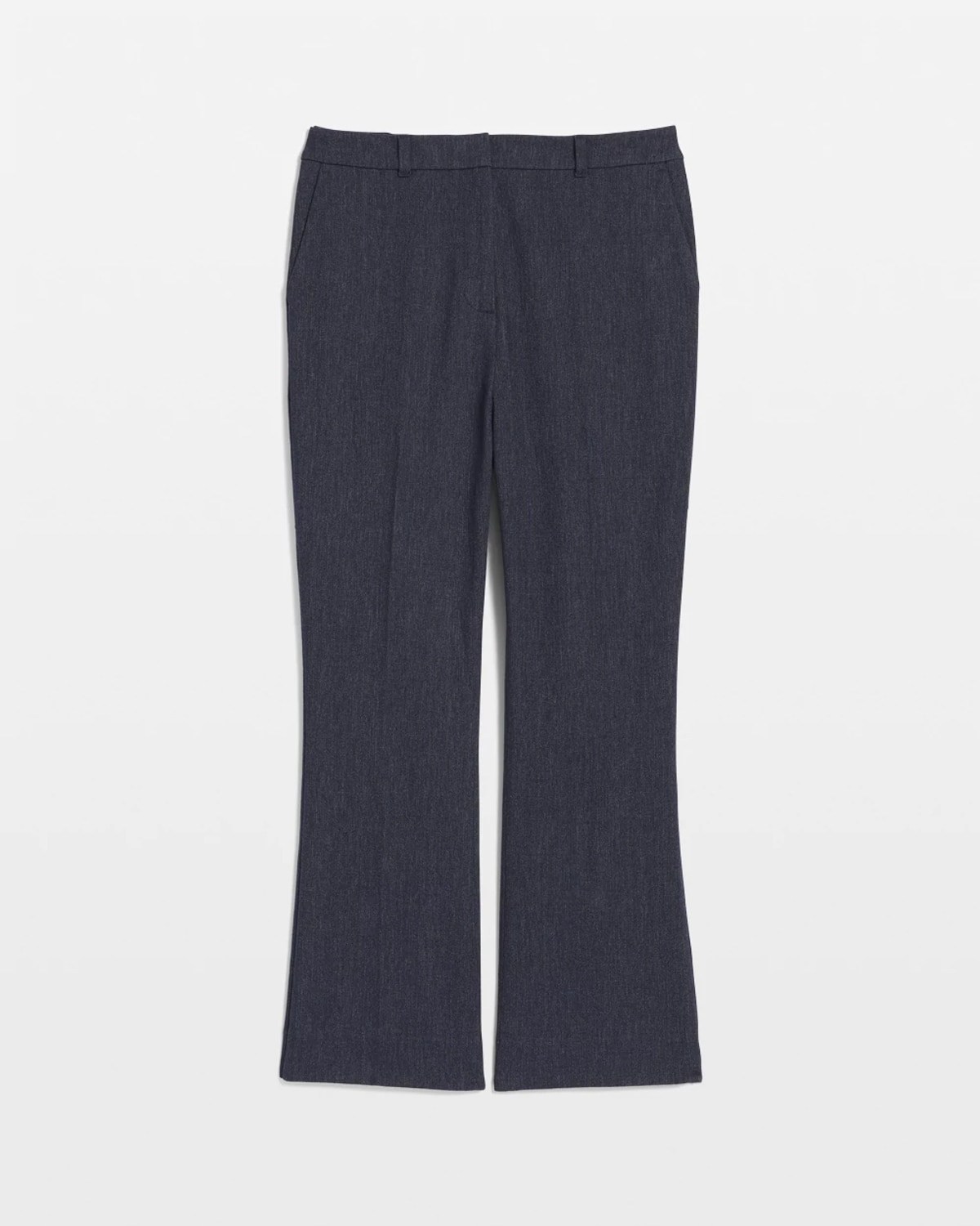 White House Black Market Tailored Denim-look Kick Flare Pants In Purple