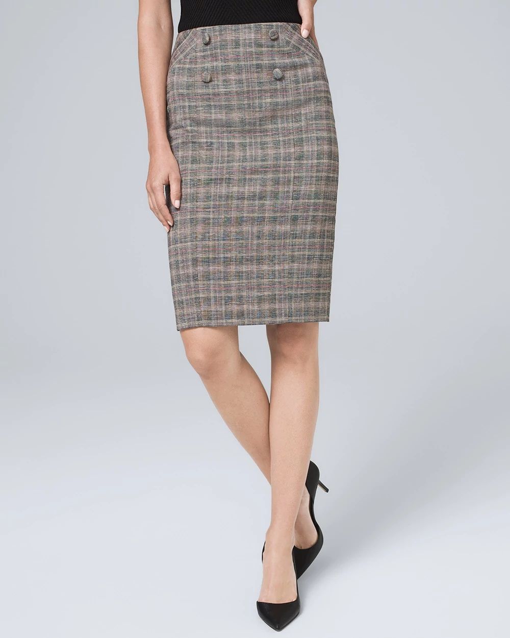 Plaid Pencil Skirt