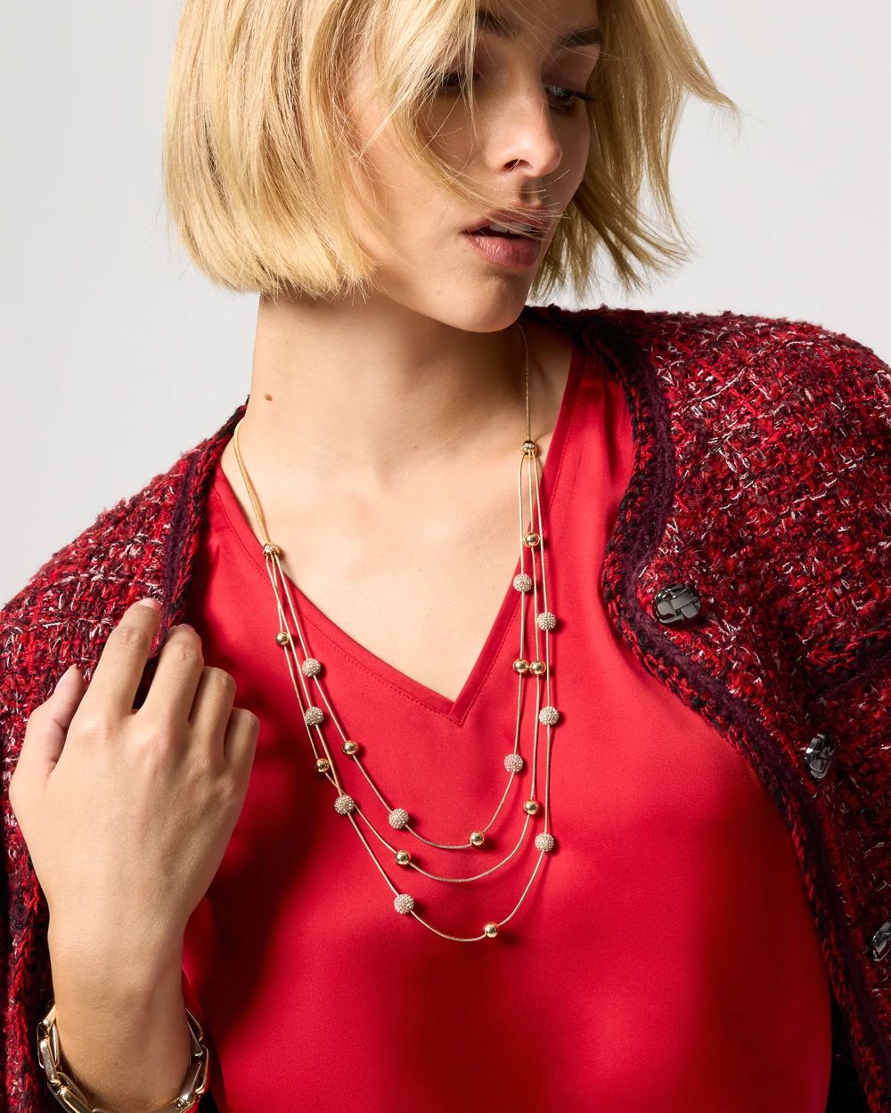 Pavé Multistrand Necklace