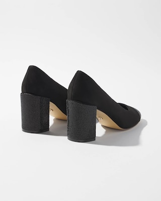 Black Crystal Embellished Pumps click to view larger image.