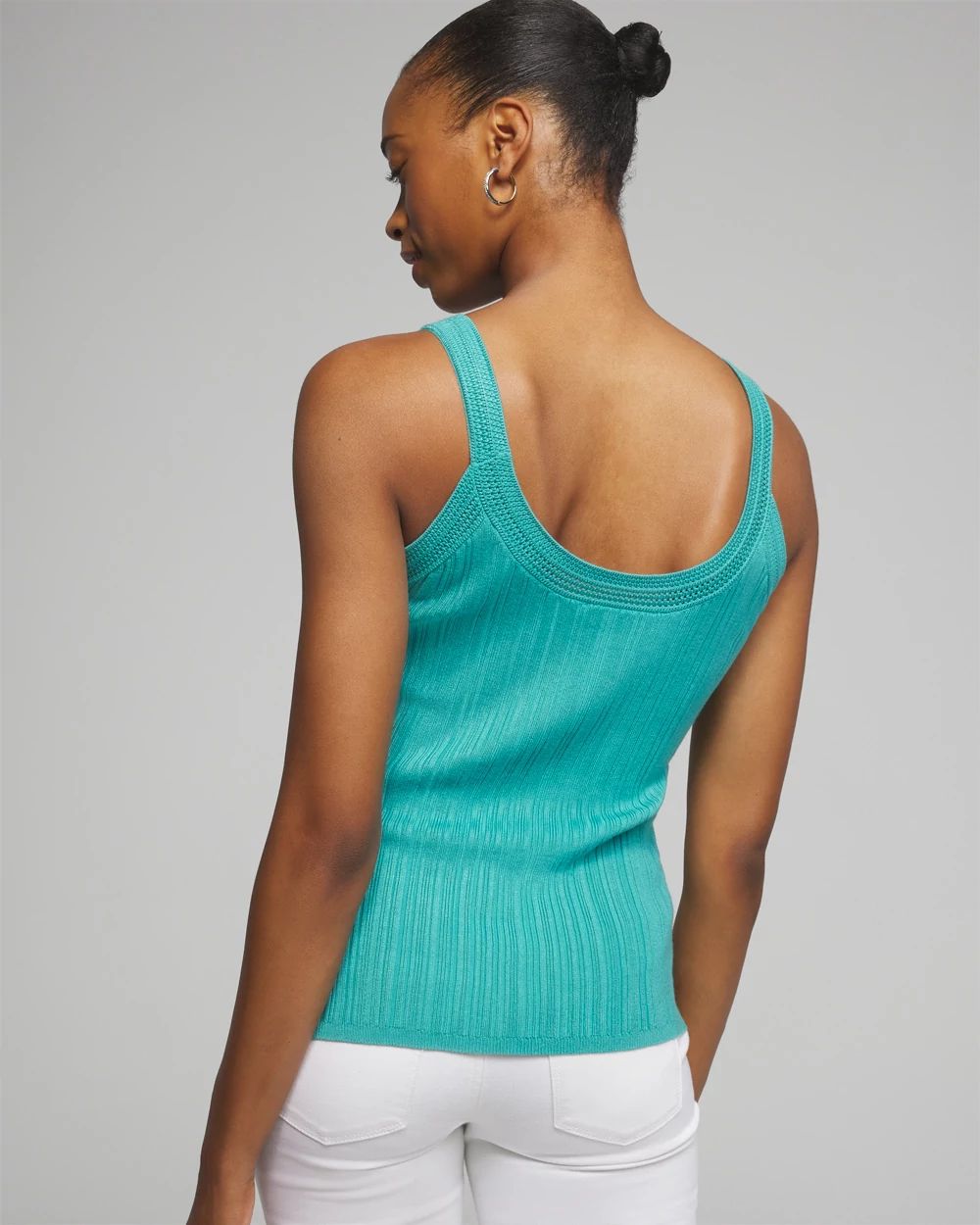 Outlet WHBM Sleeveless Linear Stitch Tank click to view larger image.