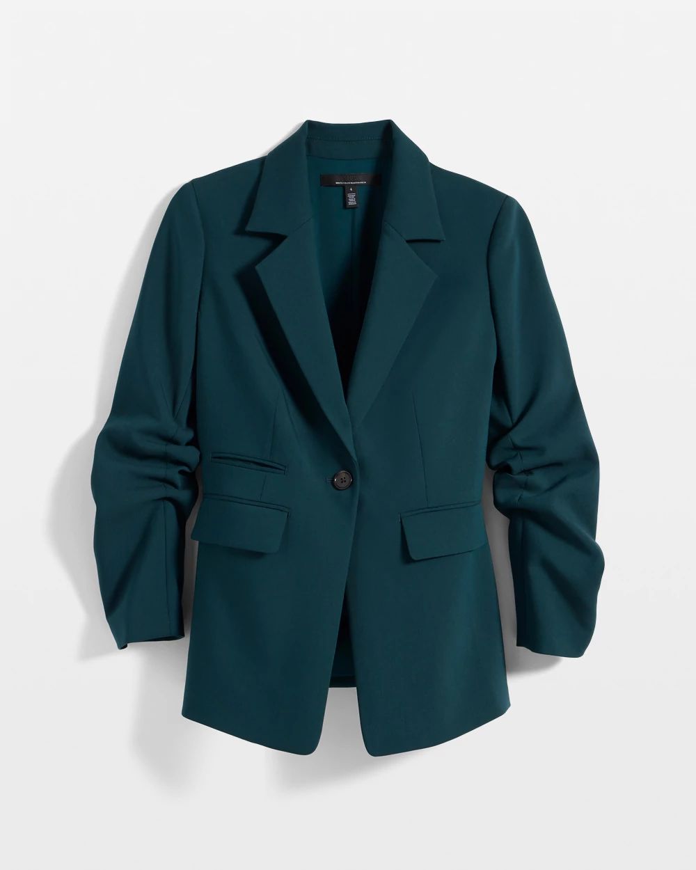 Luxe Stretch Ruched Sleeve Blazer click to view larger image.