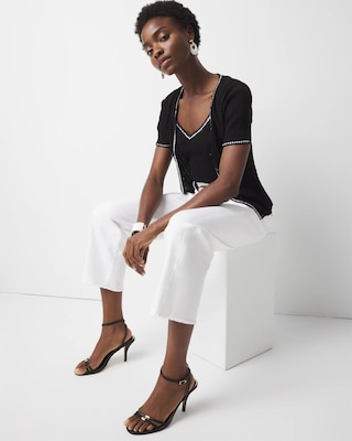 Braided Trim Sweater Tank click to view larger image.