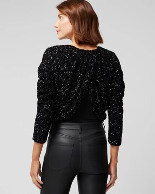 Sequin Drape Bolero