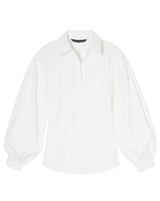 Poplin Drama-Sleeve Shirt click to view larger image.