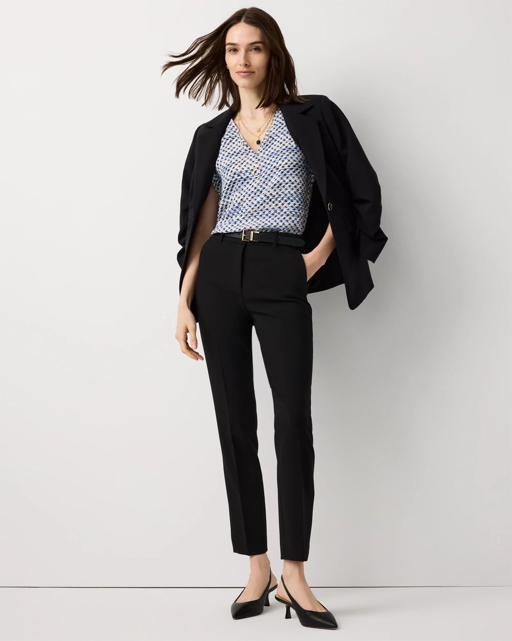 Petite High-Rise Elle Slim Ankle Pant