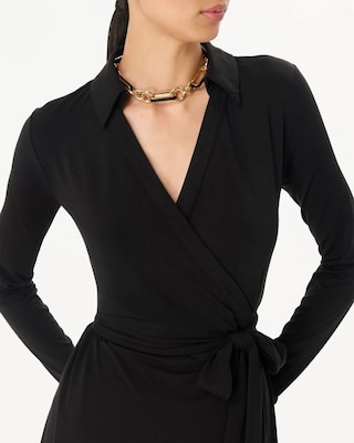 Collared Wrap Dress click to view larger image.