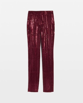 Zoey Sequin Velvet Straight Pant click to view larger image.