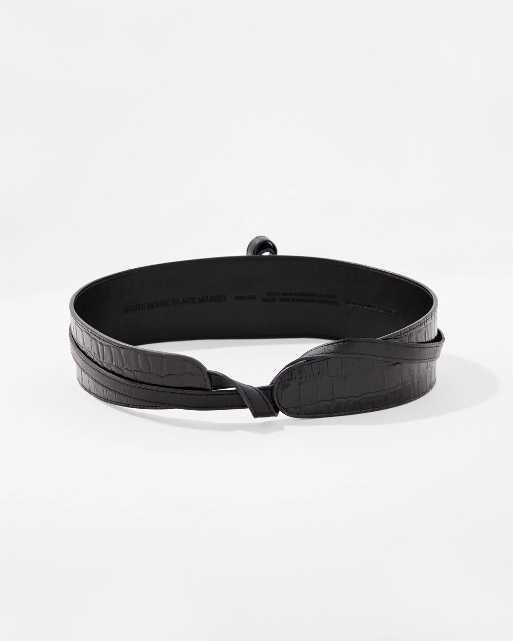 Leather Croc Obi Belt - image 3