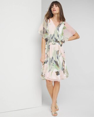 Short Sleeve Smocked Flutter Dress
