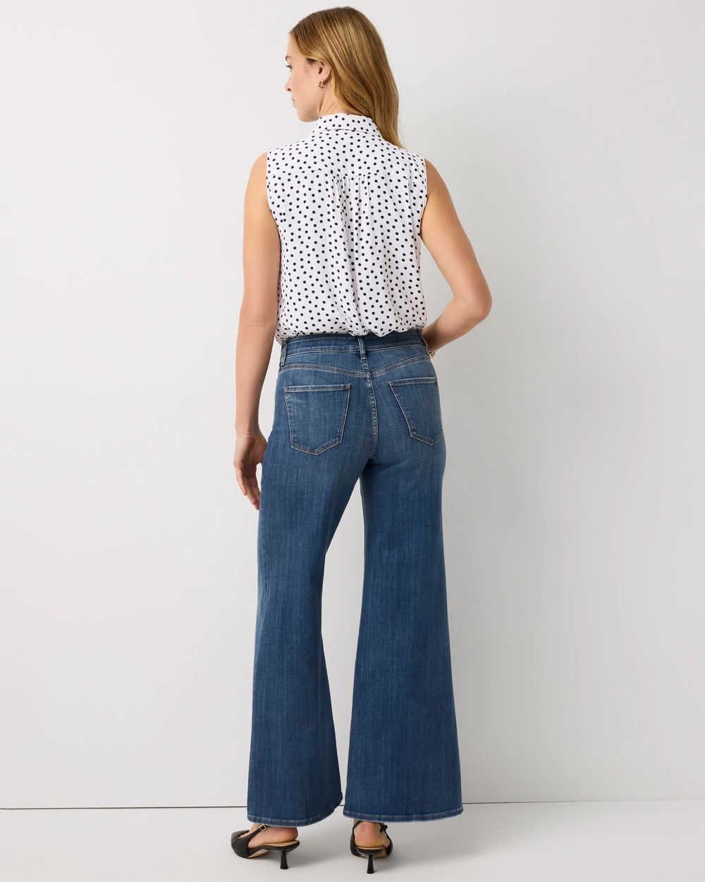 High-Rise Wide Leg Jeans click to view larger image.