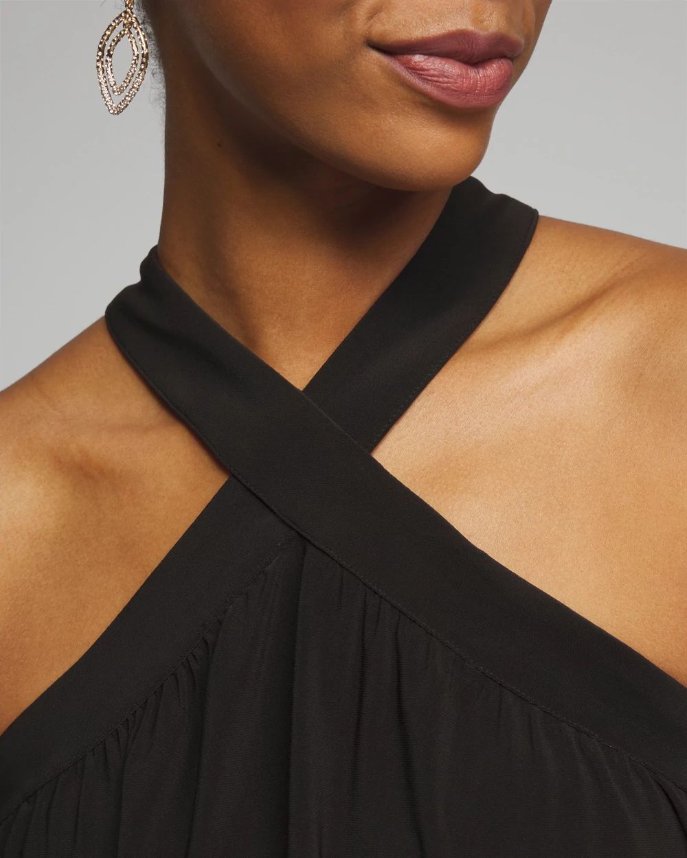 Outlet WHBM Cross Front Halter Top