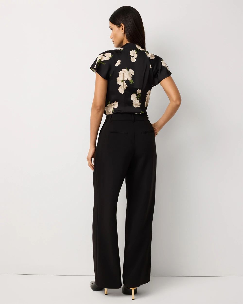 Pleated Wide Leg Pant click to view larger image.