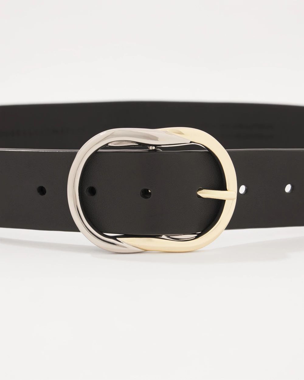Mixed Metal Buckle Belt
