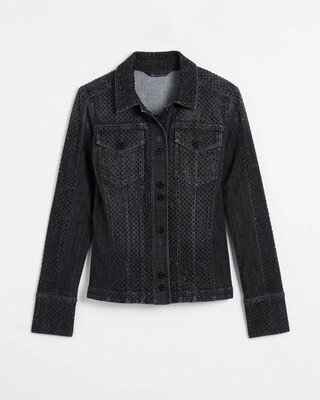 Petite All Over Embellished Denim Jacket