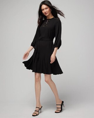 Beaded Godet Dress